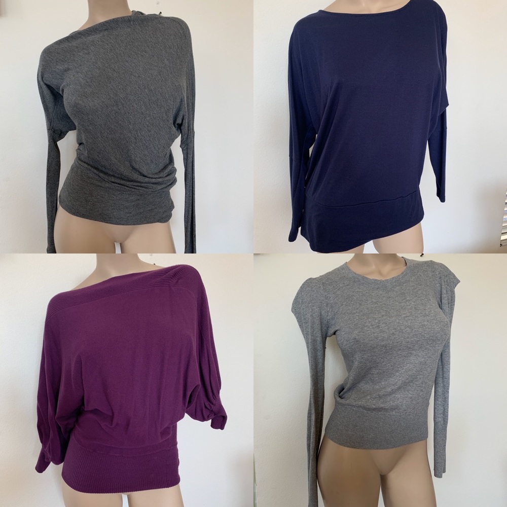 Cute asymmetric tops x 4.